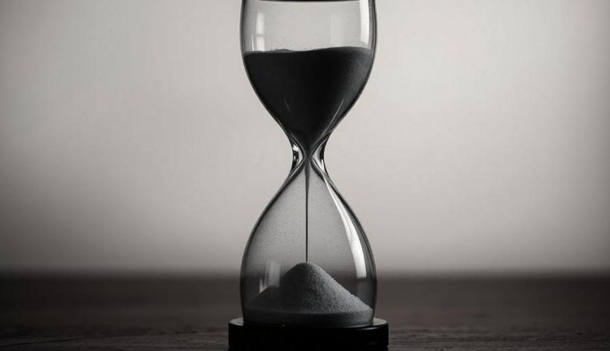 Hourglass representing time limits for wrongful death claims.